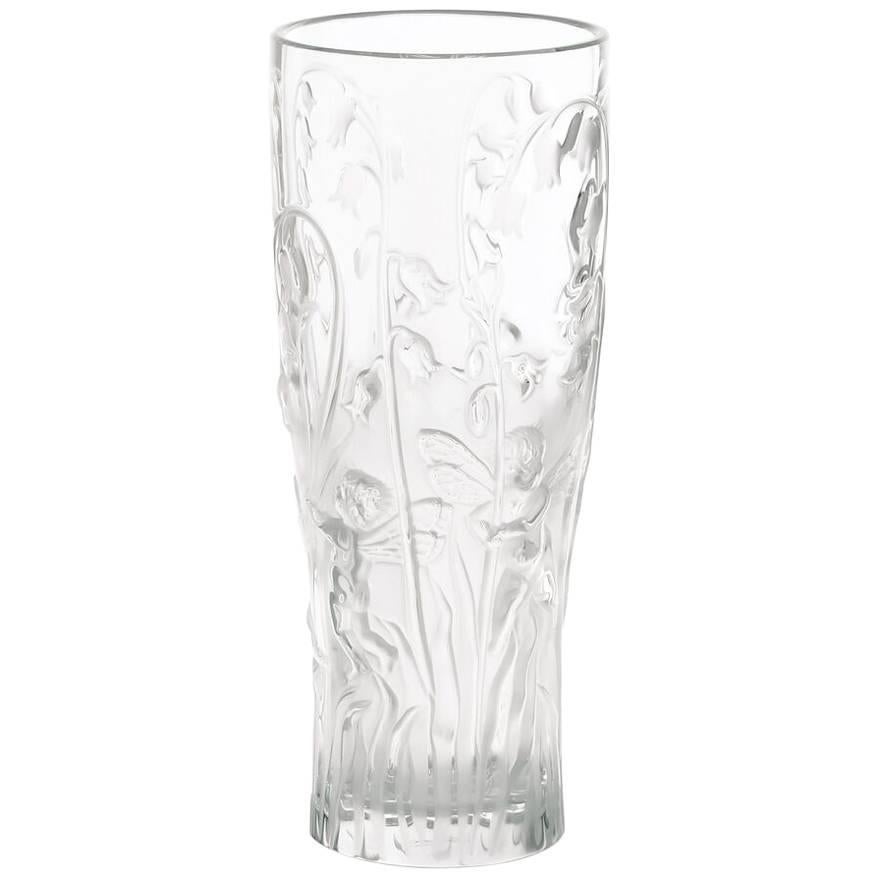 Lalique Elfes Vase in Clear Crystal