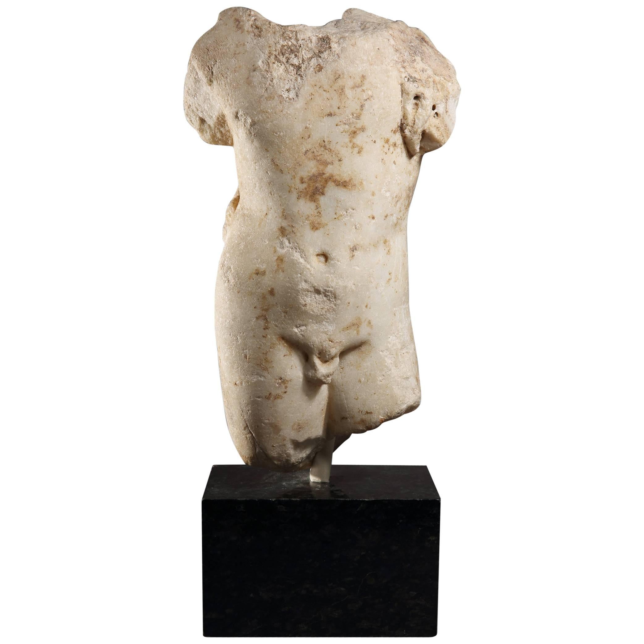 Roman Marble Torso of Hercules as a Child, 1st Century AD For Sale