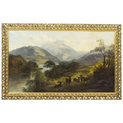 Antique Oil Painting by Scottish Artist Joseph Denovan Adams Signed, 1865