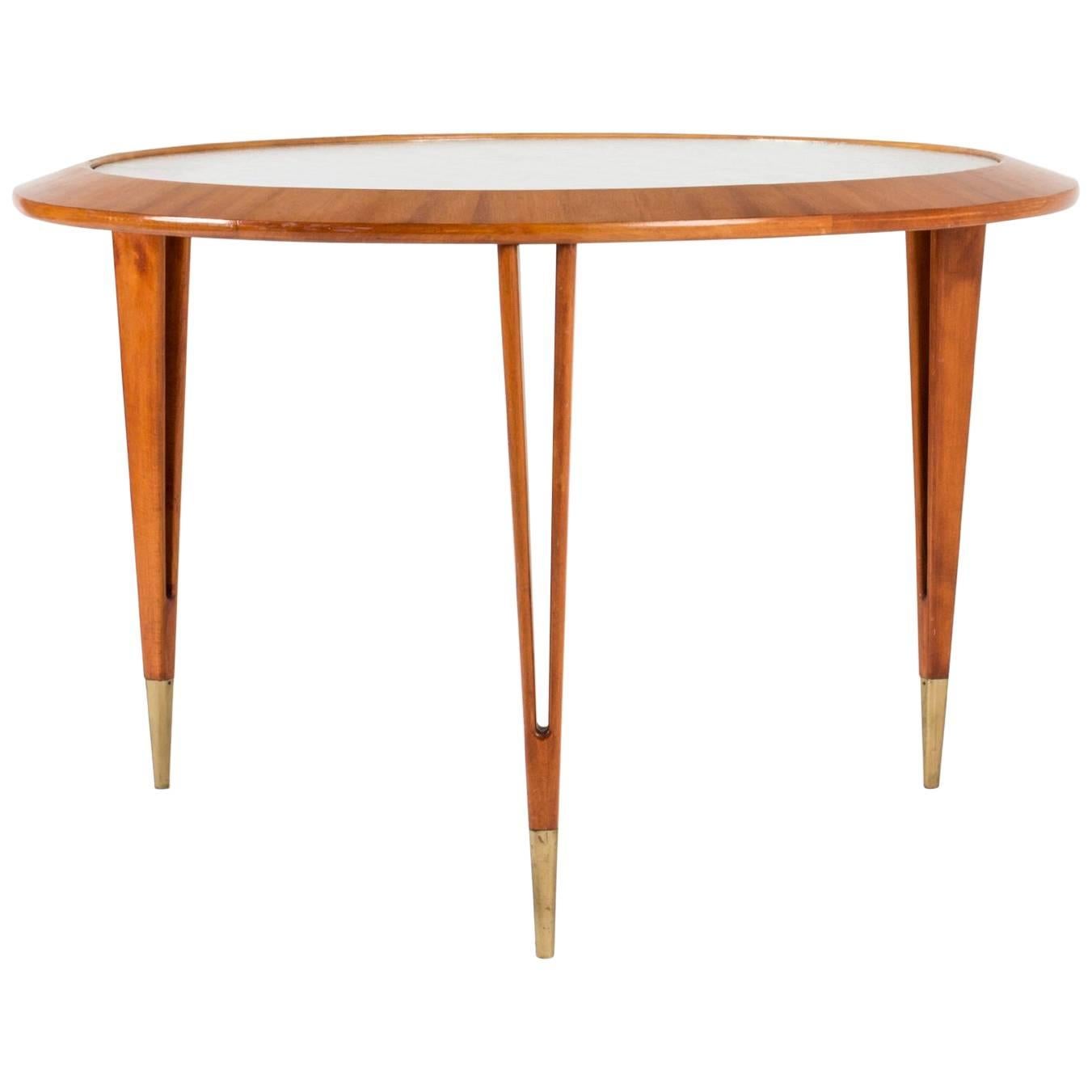 Mahogany and Glass Coffee Table by Bertil Fridhagen For Sale