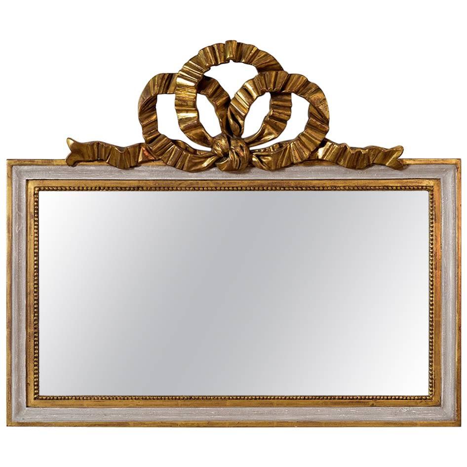 Louis XVI Style over Mantle Chest Mirror For Sale