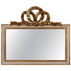 Louis XVI Style over Mantle Chest Mirror