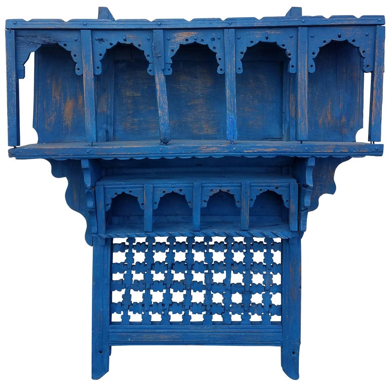 Moroccan Reclaimed Wood Wall Shelf, Diaz For Sale at 1stDibs