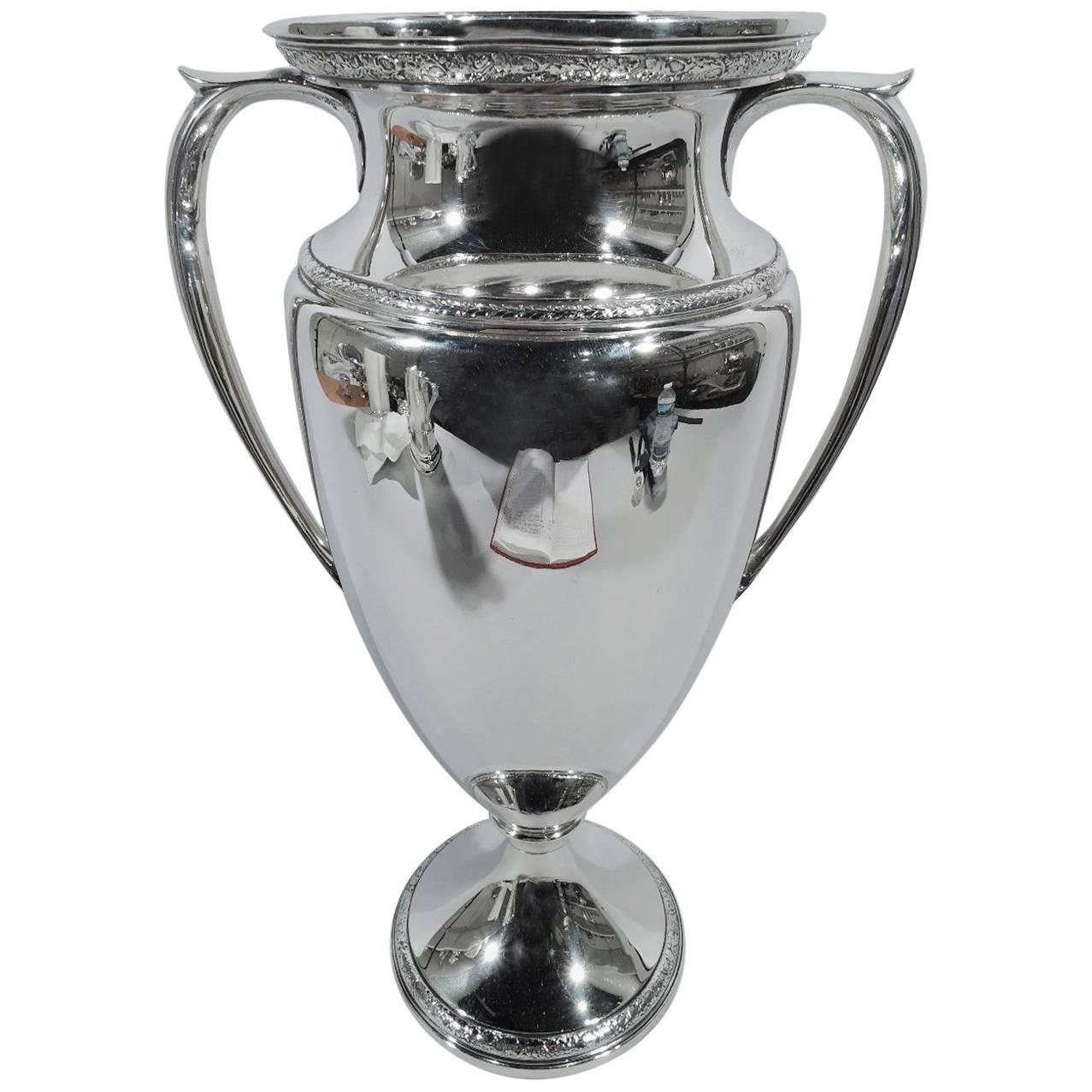 Tall Sterling Silver Amphora Trophy Cup by Gorham