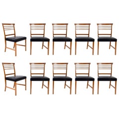 Set of Ten Dining Chairs by Ole Wanscher for AJ Iversen