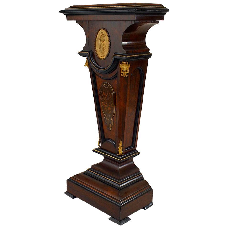 American Victorian Rosewood Pedestal For Sale