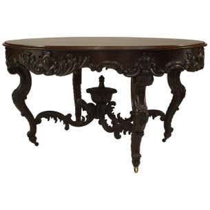 American Victorian Roux Rosewood Center Table For Sale at 1stDibs