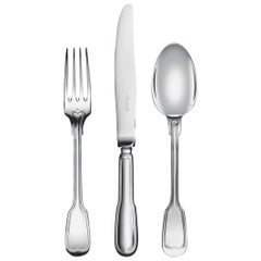 Christofle Flatware "Chinon" Silver Plated 103 Pieces