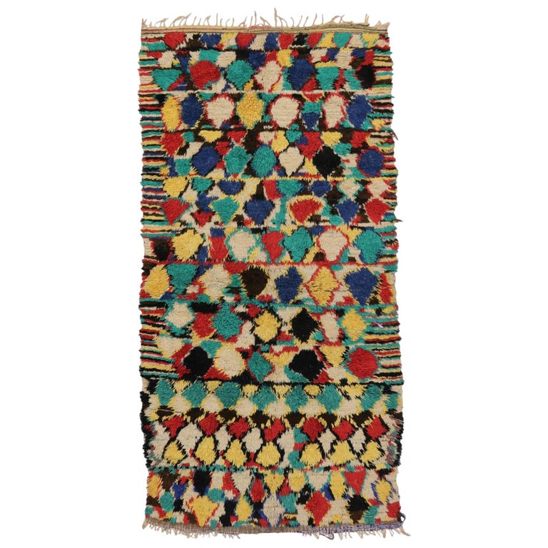 Picture of Vintage Berber Moroccan Rug with Tribal Style For Sale at 1stDibs