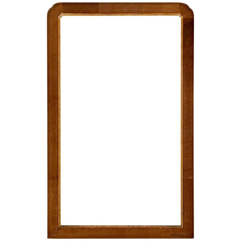 Cross Banded Mahogany Mirror Frame with Inner Decorative Liner For Sale