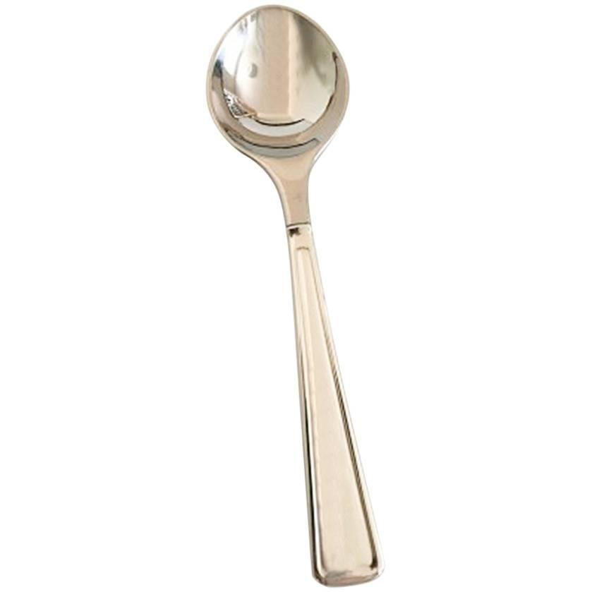 Georg Jensen Koppel Sterling Silver Spoon with Steel Montage For Sale