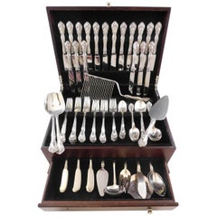 Vintage Chateau Rose by Alvin Sterling Silver Flatware Set for 18 Service 121 Pieces
