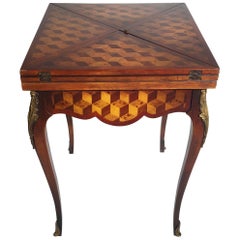 Parquetry Handkerchief Game Table by Theodore Alexander