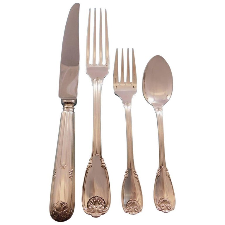Sceaux By Christofle Sterling Silver Flatware Set For 8 Service 32 Sceaux By Christofle Sterling Silver Flatware Set For 8 Service 32 Pcs Dinner