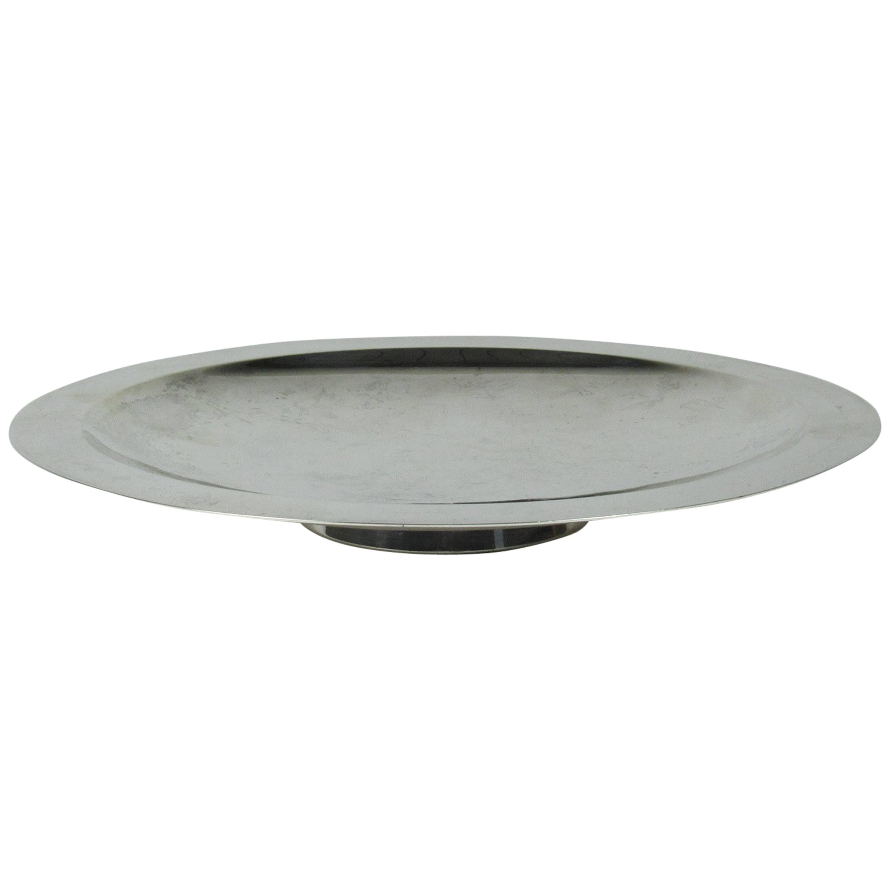 Anton Michelsen Sterling Silver Footed Salver For Sale