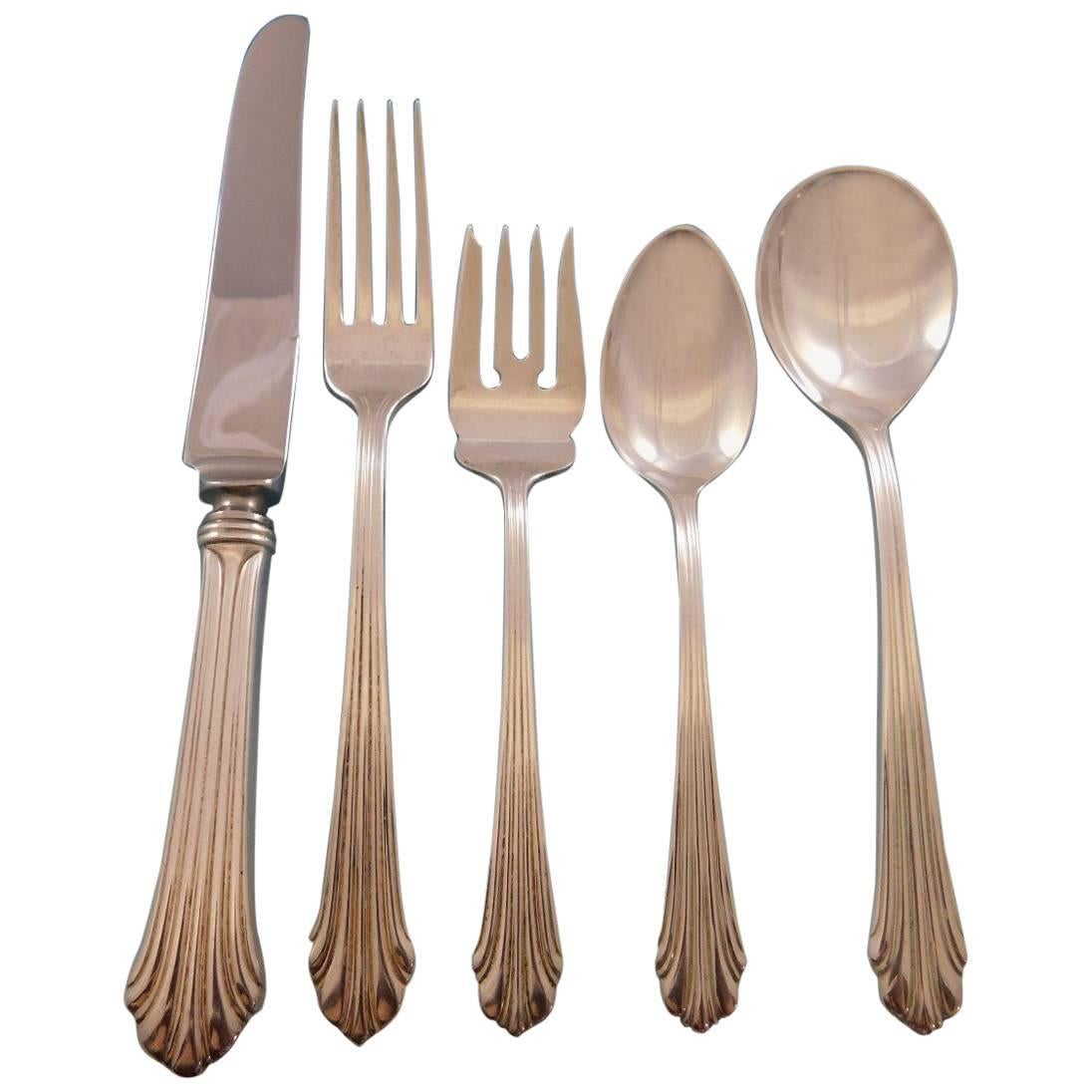 Homewood by Stieff Sterling Silver Flatware Set for 12 Service 60 pieces For Sale