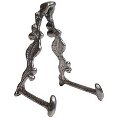 Donald Drumm Aluminium Sculptural Table Art Easel Picture or Plate Display Stand