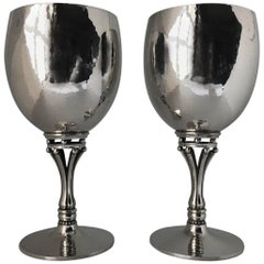 Georg Jensen Sterling Silver Pair of Goblets, No. 532C