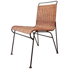 Pipsan Saarinen Swanson Iron and Cane Chair for Ficks Reed, 1950s