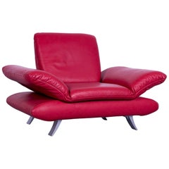 Koinor Rossini Designer Leather Armchair Red One-Seater