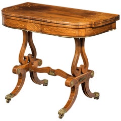 Exceptional Regency Period Rosewood Card Table