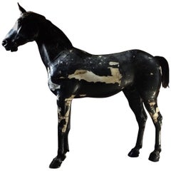 Majestic Antique Life-Size Horse Shop Display Equestrian 19th Century Very Large