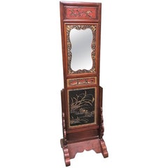 19th Century Oriental Coromandel Dressing Mirror