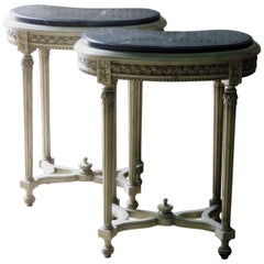 Pair of Petite Demilune Consoles