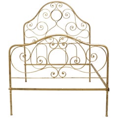American Victorian Style Brass Queen Bed