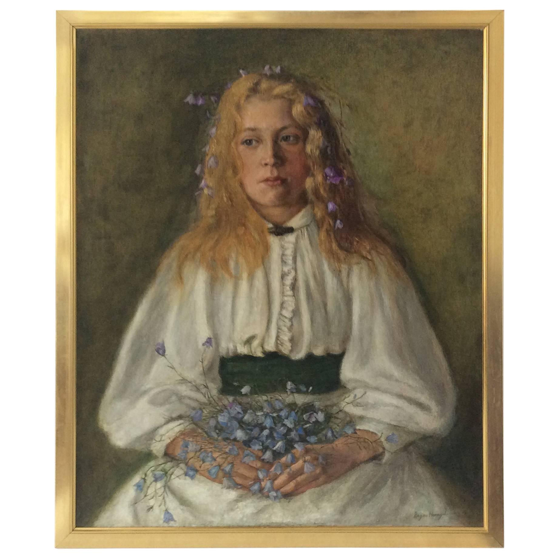 Young Girl with Flowers