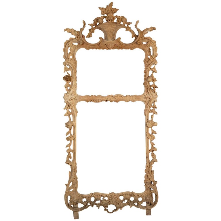 Hand Carved Pine Chippendale Style Frame For Sale
