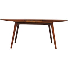 Midcentury Teak Dining Table with Leaf Extensions