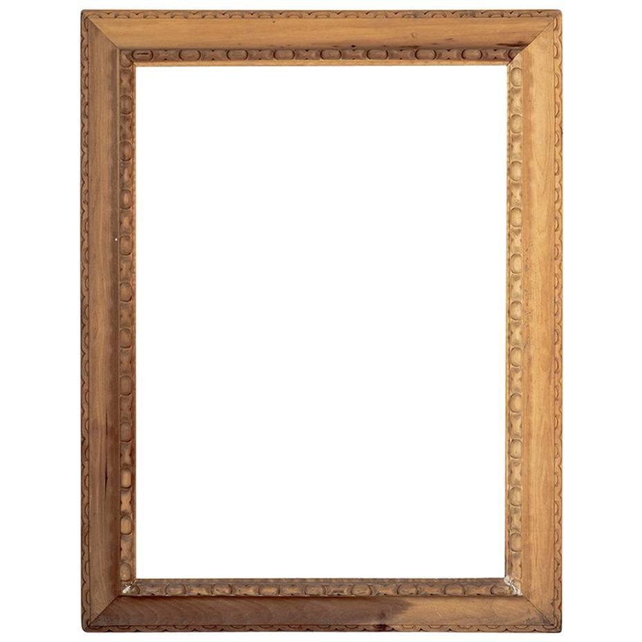 Hand Carved Poplar Mirror Renaisance Style Frame For Sale