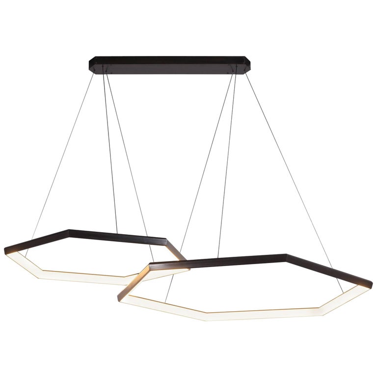 Concord Cc50 Black Mobile Geometric Modern Led Chandelier Light Hexia Duo Hxd46 Black Hexagon Geometric Modern Led Chandelier Light Fixture