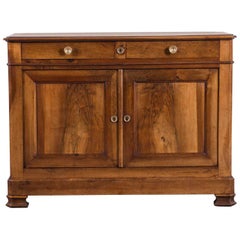 Antique French Louis Philippe Walnut Buffet Credenza Sideboard circa 1870