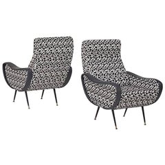 Pair of Italian Modern Lounge Chairs