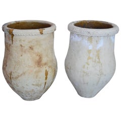 Turn of the Century Lucena Spanish Earthenware Olive Jars