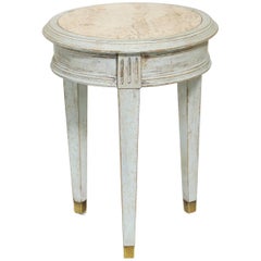 Accent Table with Travertine Insert