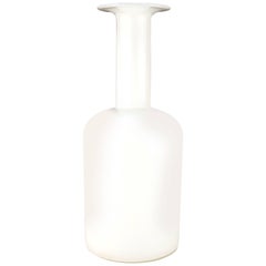 Vintage Mid-Century Modern Kastrup Holmegaard Vase in Milk Glass