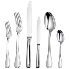 Malmaison by Christofle 36-Piece Silver Plated Flatware Set 6 w/chest Dn New