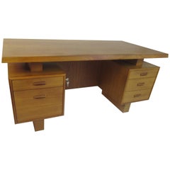 Teak Double Pedestal Desk