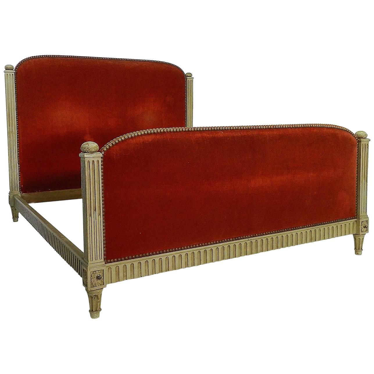 French Bed US Queen UK King Size Art Deco Louis XVI Revival, circa 1920 For Sale