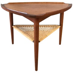 Ib Kofod-Larsen for Selig Teak and Cane “Wedge” Table