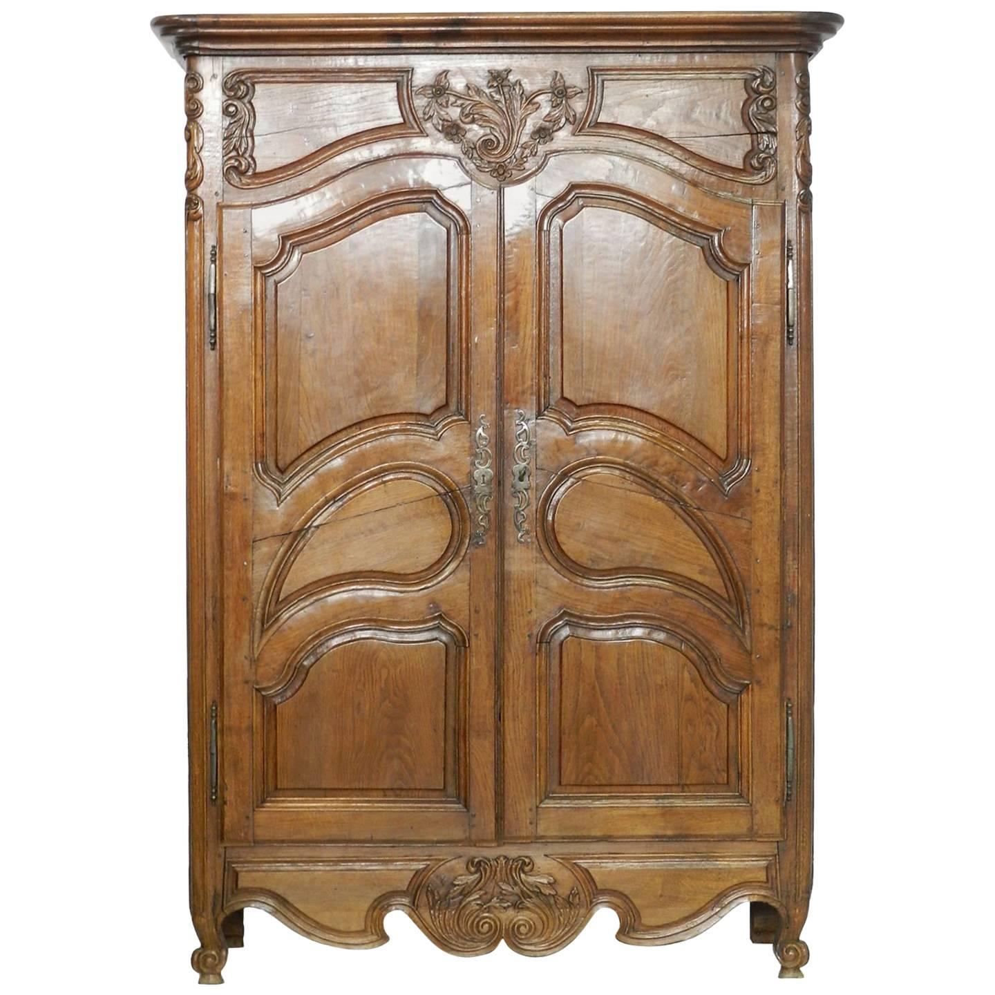 French Armoire Late 18th Century Louis Wardrobe For Sale