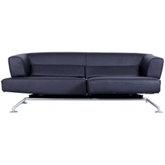COR Circum Leather Sofa Black Three-Seat