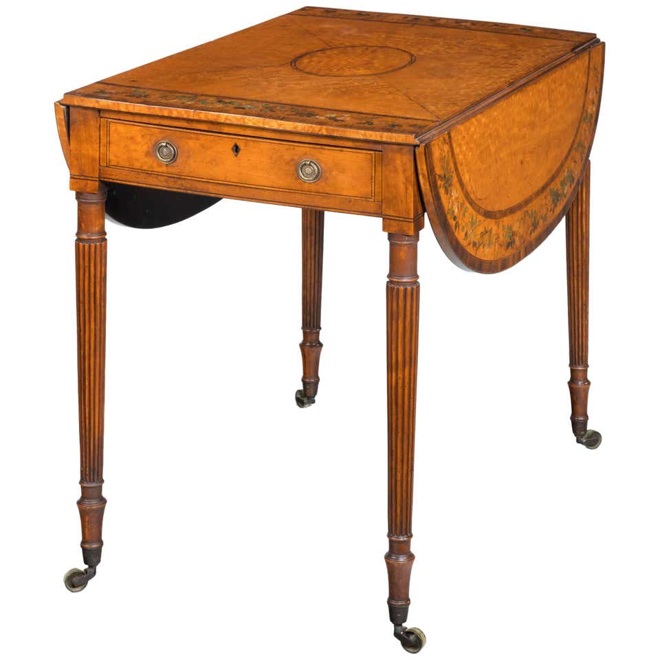 George III Period Satinwood Work Table For Sale at 1stDibs