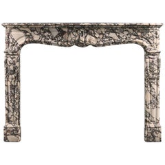 Mid-18th Century French Louis XV Rococo Style Fireplace