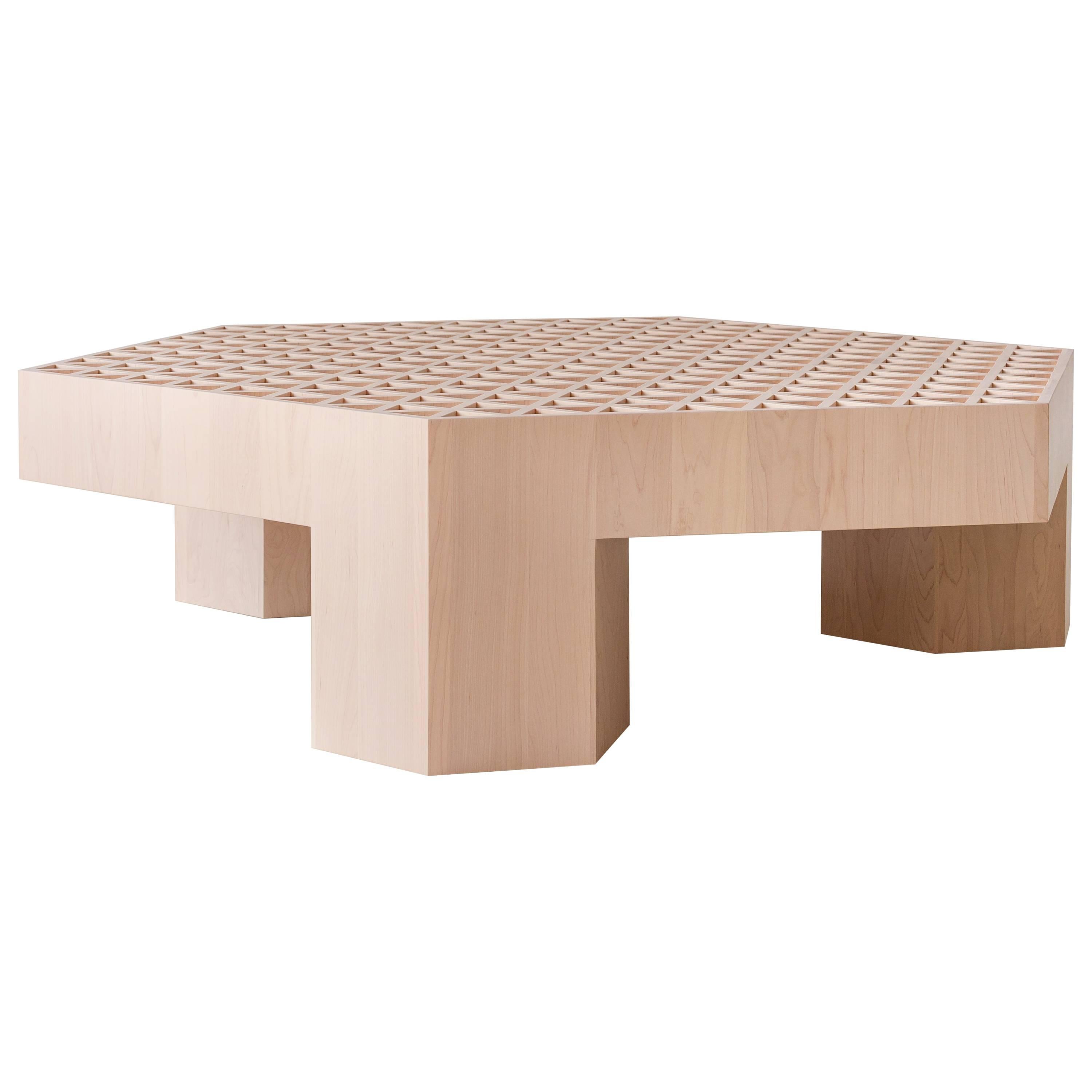 Limited Edition Assemblage Wood Coffee Table in Mapleby Fort Standard, in Stock