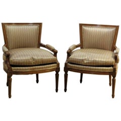 Pair of Sloane Louis XVI Style Armchairs