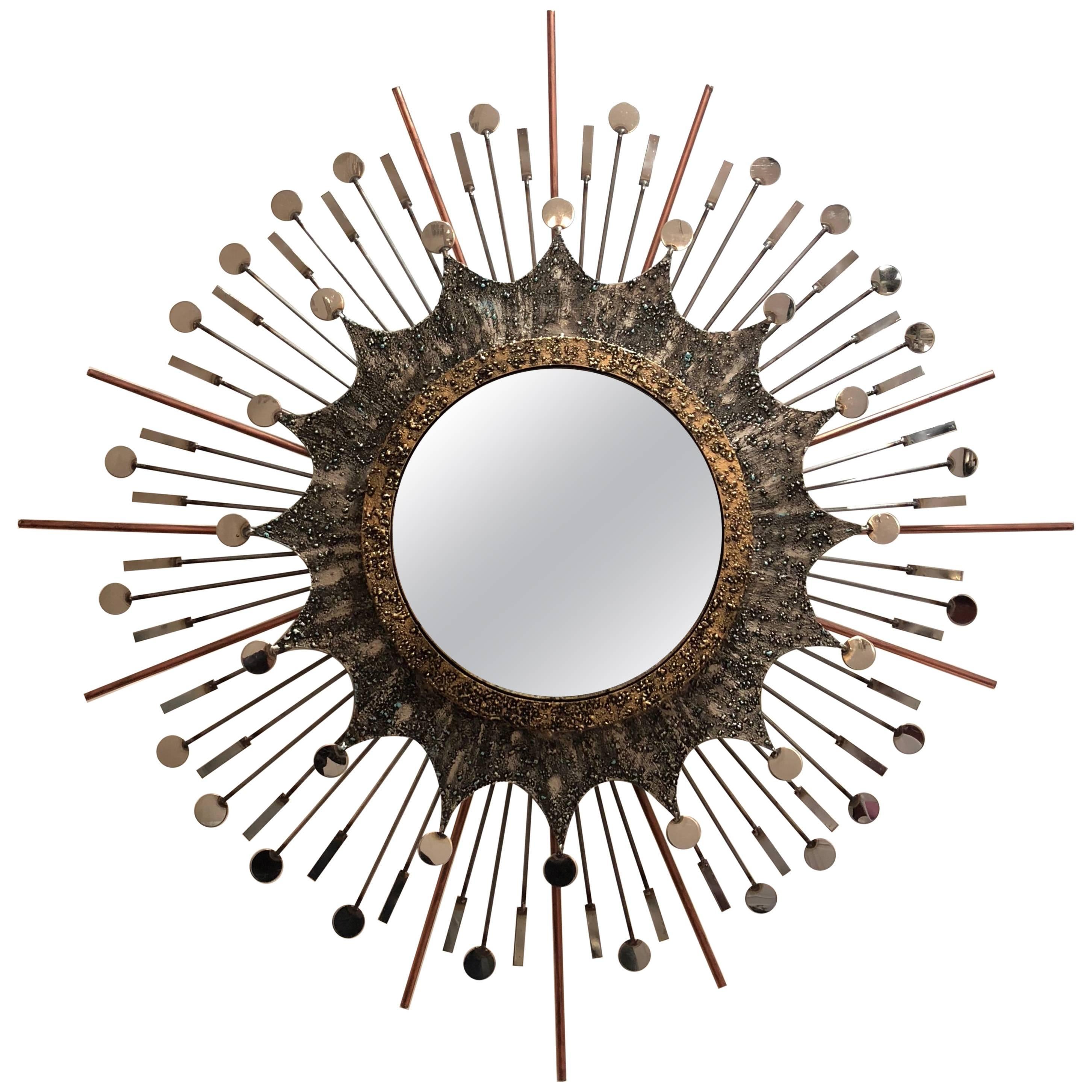 Brutalist Sunburst Mirror by Liger